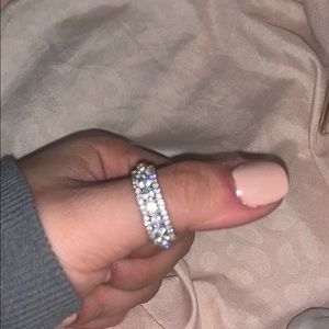 infinity ring cz sterling silver bling